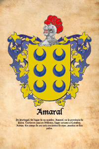 Escudo heráldico del apellido AMARAL