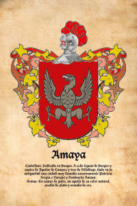 Escudo heráldico del apellido AMAYA