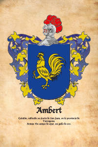 Escudo heráldico del apellido AMBERT