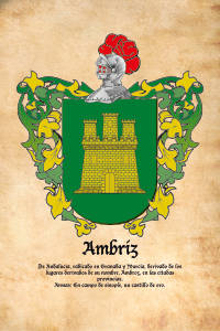 Escudo heráldico del apellido AMBRIZ