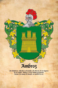 Escudo heráldico del apellido AMBROZ