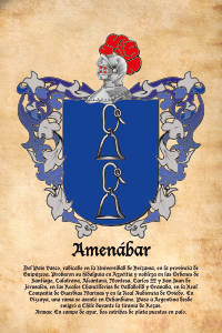 Escudo heráldico del apellido AMENABAR