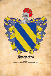 Escudo heráldico del apellido AMENEIRO