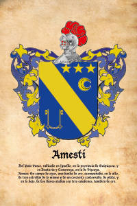 Escudo heráldico del apellido AMESTI
