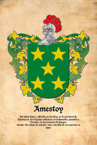 Escudo heráldico del apellido AMESTOY