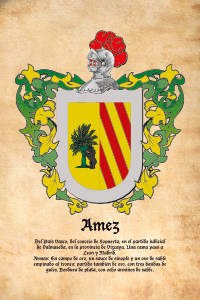 Escudo heráldico del apellido AMEZ