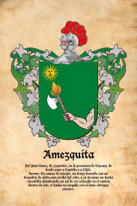 Escudo heráldico del apellido AMEZQUITA