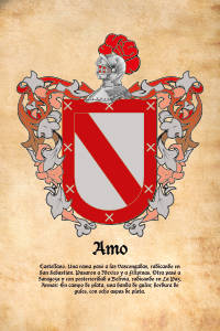 Escudo heráldico del apellido AMO