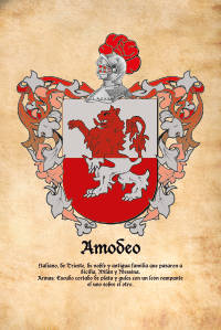 Escudo heráldico del apellido AMODEO