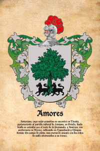 Escudo heráldico del apellido AMORES