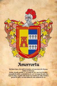 Escudo heráldico del apellido AMORRORTU