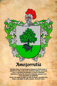 Escudo heráldico del apellido Amozorrutia