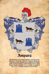 Escudo heráldico del apellido AMPARA