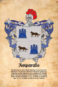 Escudo heráldico del apellido AMPARADO