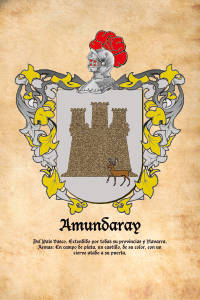 Escudo heráldico del apellido AMUNDARAY