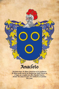 Escudo heráldico del apellido ANACLETO
