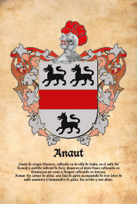 Escudo heráldico del apellido Anaut