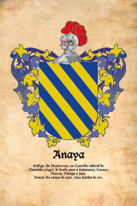 Escudo heráldico del apellido ANAYA