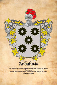 Escudo heráldico del apellido ANDALUCIA