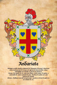 Escudo heráldico del apellido ANDARIATE