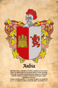 Escudo heráldico del apellido ANDIA