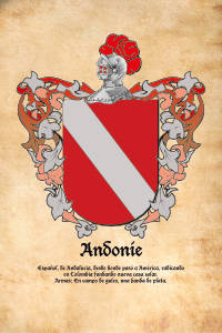 Escudo heráldico del apellido ANDONIE
