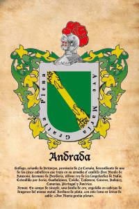 Escudo heráldico del apellido ANDRADA