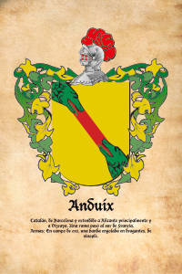 Escudo heráldico del apellido Anduix