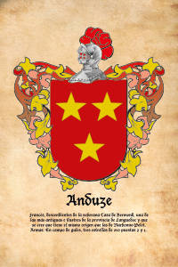 Escudo heráldico del apellido ANDUZE