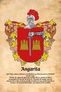 Escudo heráldico del apellido ANGARITA