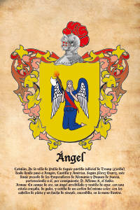Escudo heráldico del apellido ANGEL