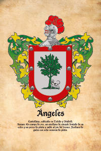 Escudo heráldico del apellido ANGELES