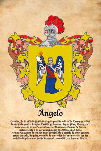 Escudo heráldico del apellido ANGELO