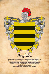 Escudo heráldico del apellido ANGLADA