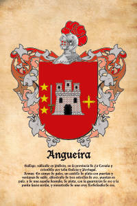 Escudo heráldico del apellido ANGUEIRA