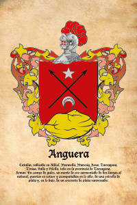 Escudo heráldico del apellido ANGUERA