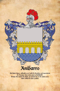 Escudo heráldico del apellido ANIBARRO