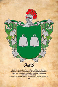 Escudo heráldico del apellido ANID