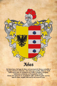 Escudo heráldico del apellido AÑES