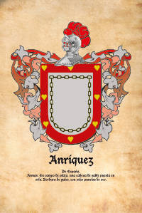 Escudo heráldico del apellido ANRIQUEZ