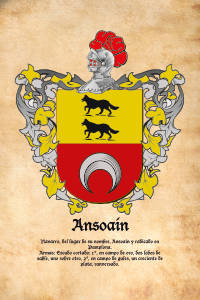 Escudo heráldico del apellido ANSOAIN