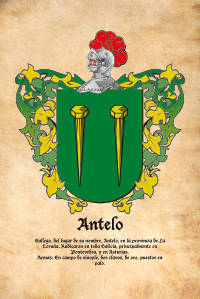 Escudo heráldico del apellido ANTELO