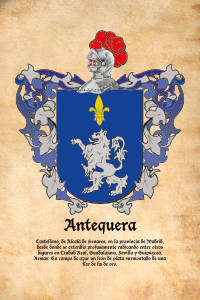 Escudo heráldico del apellido ANTEQUERA