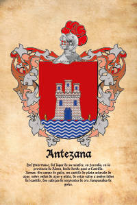Escudo heráldico del apellido Antezana