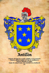 Escudo heráldico del apellido ANTILLON