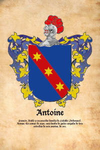 Escudo heráldico del apellido ANTOINE
