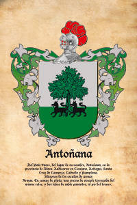 Escudo heráldico del apellido ANTOÑANA