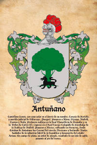 Escudo heráldico del apellido ANTUÑANO