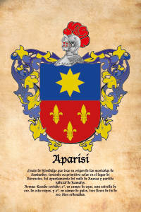 Escudo heráldico del apellido APARISI