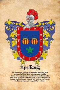 Escudo heráldico del apellido APELLANIZ
